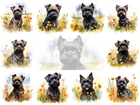 Affenpinscher Watercolor Dog Clipart Set: Illustrations Review