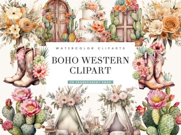 Boho Western Illustrations: Clipart Bundle Review