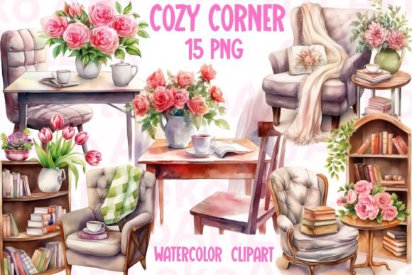 Cozy Corner Watercolour Clipart: Illustrations Review