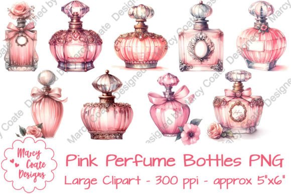 Pink Perfume Bottles Clipart: An Embroidery Review
