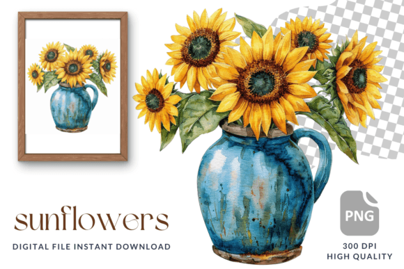 Sunflowers Clipart: Watercolor Illustrations Review