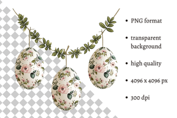 Watercolor Easter Eggs Illustration for Crafters