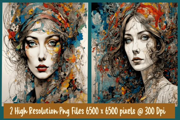 Watercolor Women Portraits Set of 2: Illustrations Review